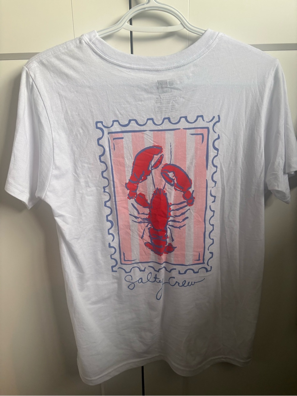 Salty Crew women's White Graphic Lobster T-Shirt